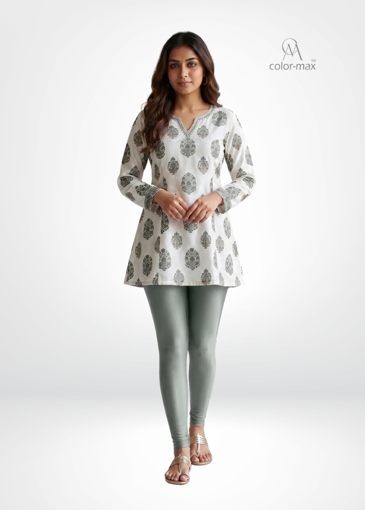 LIGHT GREY - Imported premium Nylon/Polyester Shimmer Leggings
